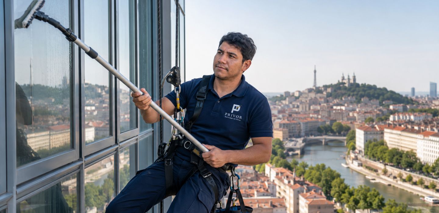 Nettoyage professionnel de vitres à Lyon